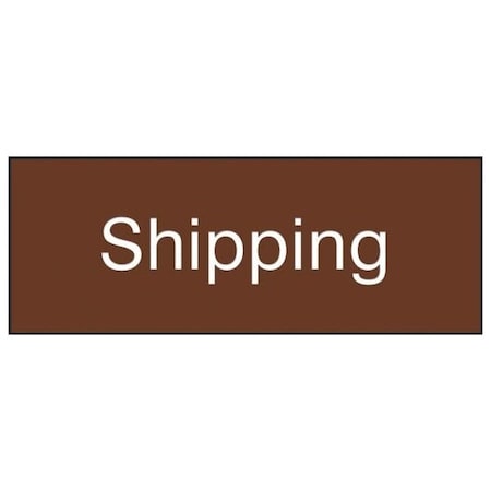 Accuform Shipping, Engraved Plastic, 3 in x 8 in PSG836BR